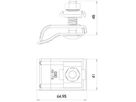 Rinnenklemme Bettermann mit Feder 2×8/2×6mm, V2A, 1.4301