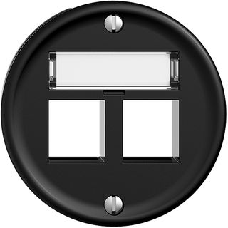 Montageset Sdue, Geradeauslass für 2×Keystone schwarz