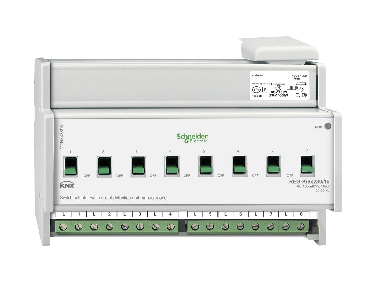 REG-Schaltaktor KNX Schneider Electric 8×230V MTN647895