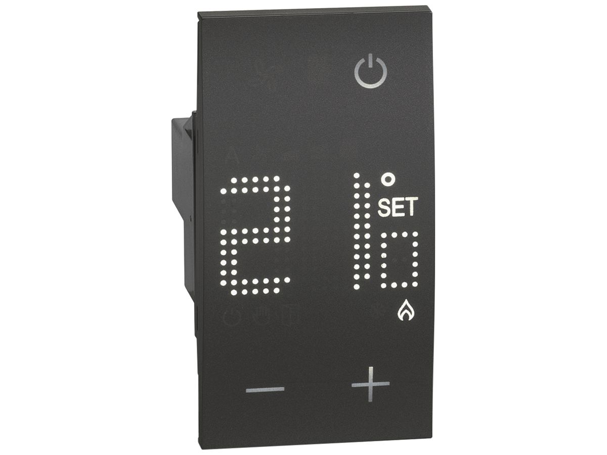 Thermostat Living Now mit Display 230V 2 Module schwarz