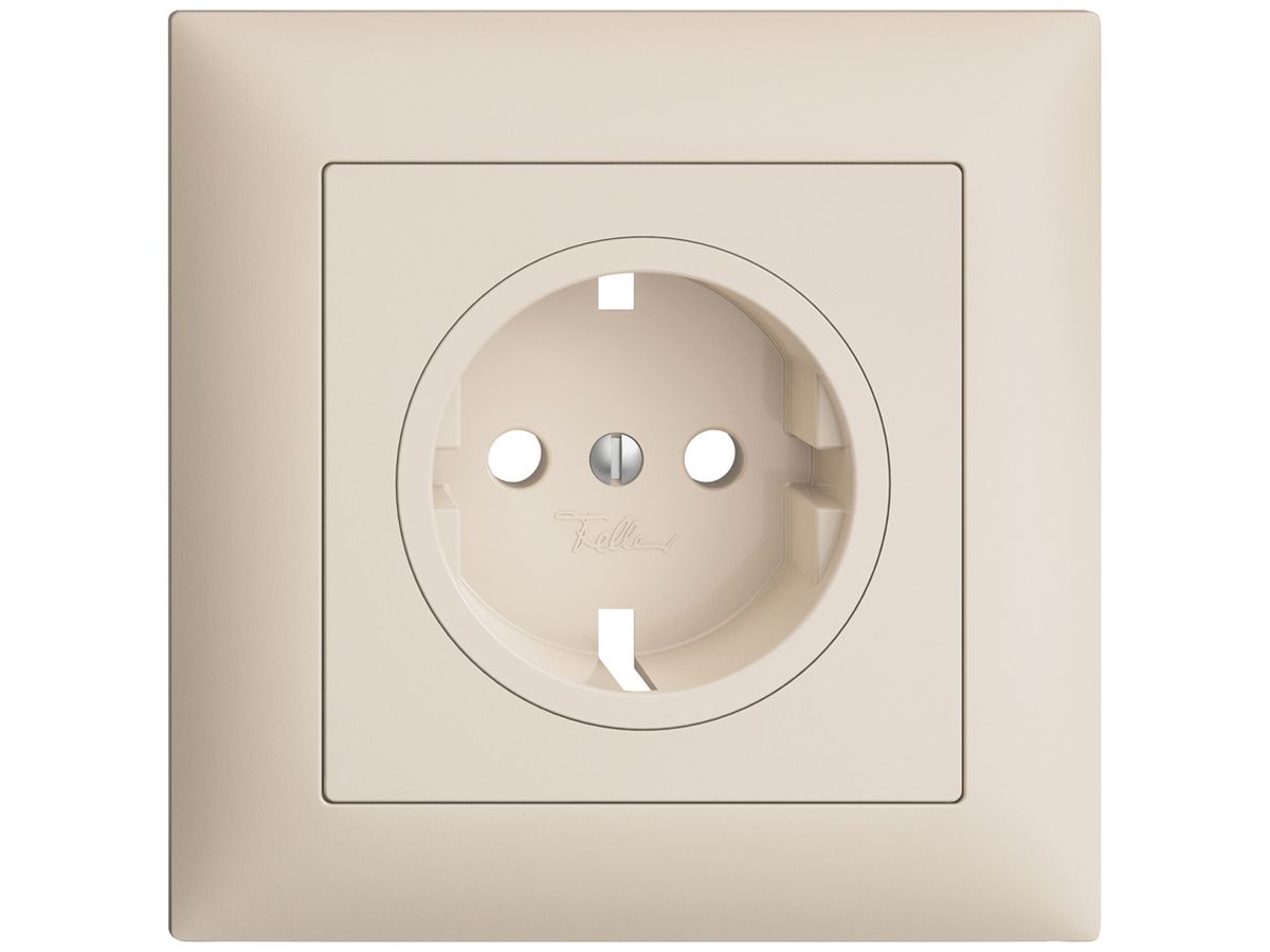 UP-Frontset Feller EDIZIOdue für Schuko-Steckdose 88×88mm crema