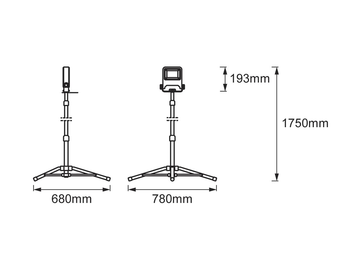 LED-Strahler LEDVANCE WORKLIGHT TRIPOD 1×30W 1×2700lm 4000K IP65 VWB