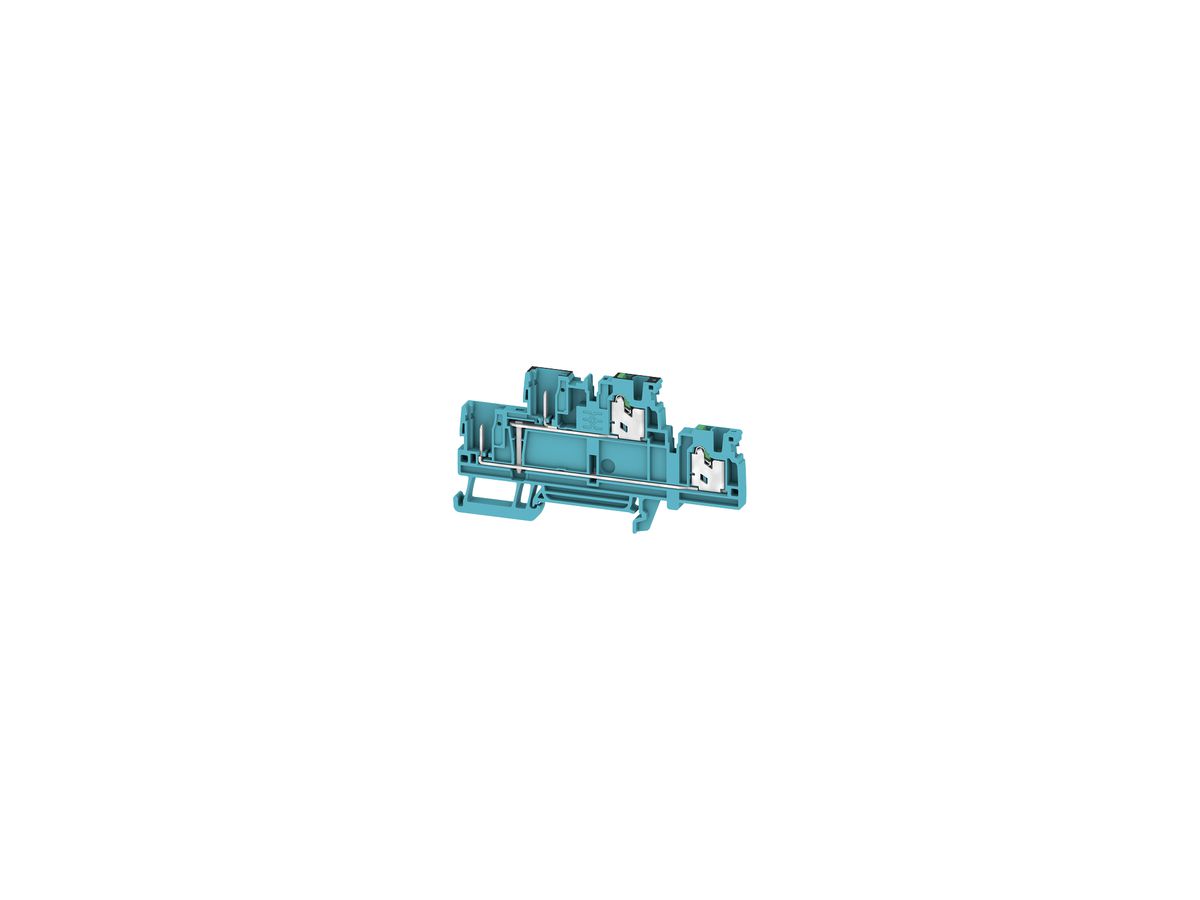Durchgangs-Reihenklemme WM SPGTB 2.5 2T VL 4C/2 BL 2.5mm² 2×2 DIN35 bl