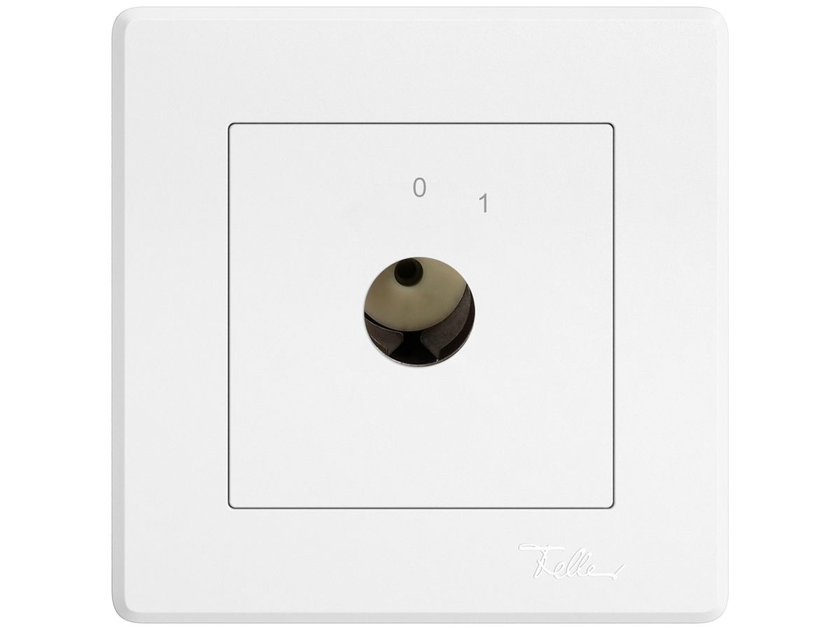 UP-Schlüsselschalter EDIZIO.liv für KABA 1514 m.Rückzug 2P 0-1 T=77mm ws