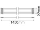 Durchgangsverdrahtung LEDVANCE DP HOUSING 2×LAMP 1450mm 5×2.5mm²