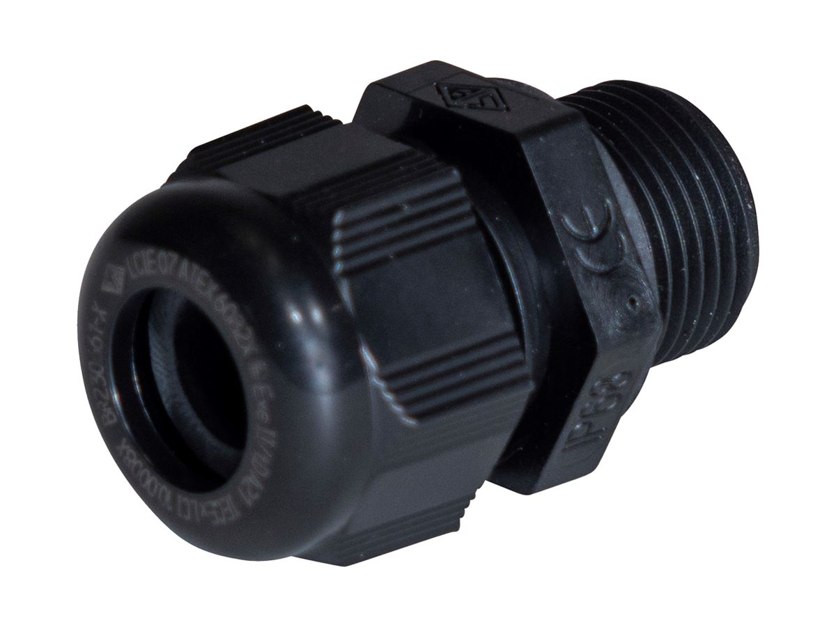 Kabelverschraubung PLICA-TEC ATEX, M63 für Kabel Ø37…47mm 16mm PA IP68 schwarz
