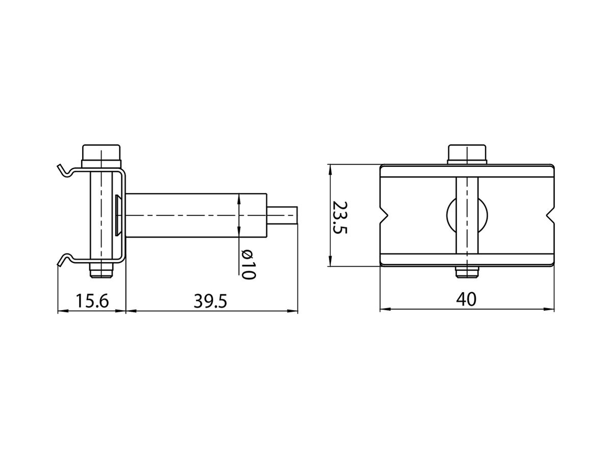 Montageklammer Sylvania OneTrack Stahl 40mm×23.5mm×55.1mm Zink