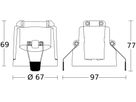 EB-Präsenzmelder Steinel IS 3360 COM1 2000W 2.8m PIR 3m² rund weiss