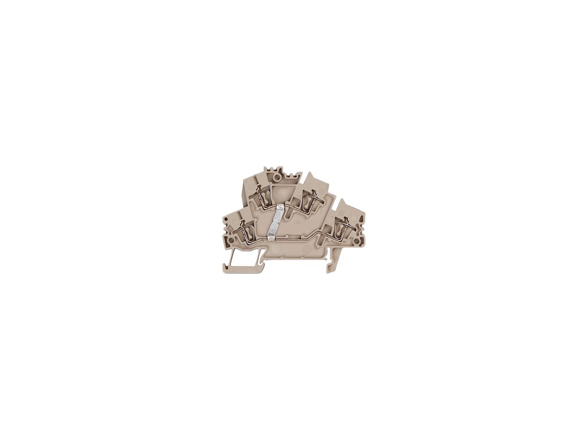 Mehrstock-Reihenklemme Weidmüller ZDK 2.5-2V Zugfeder 2.5mm² 2 Etagen beige