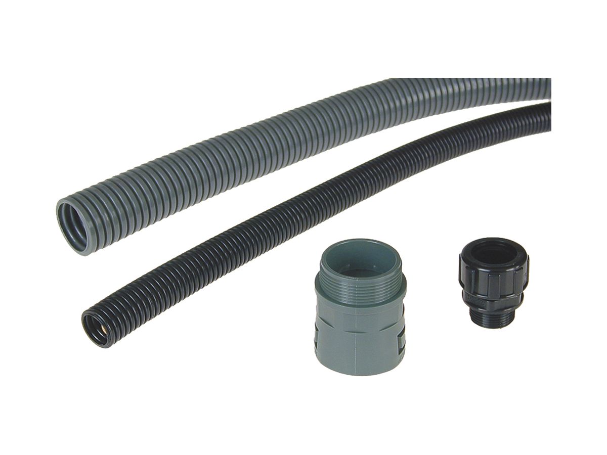 Wellschlauch Plica Conduflex, Ø10mm, Polyamid 6, schwarz