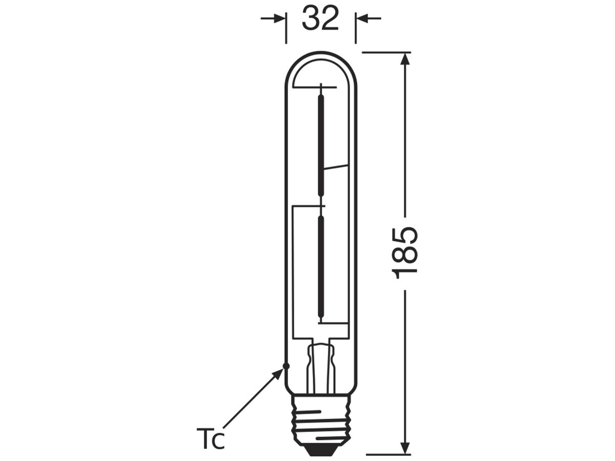 LED-Lampe LEDVANCE Vintage Tubular E27 4W 400lm 2000K Ø32×185mm klar Gold