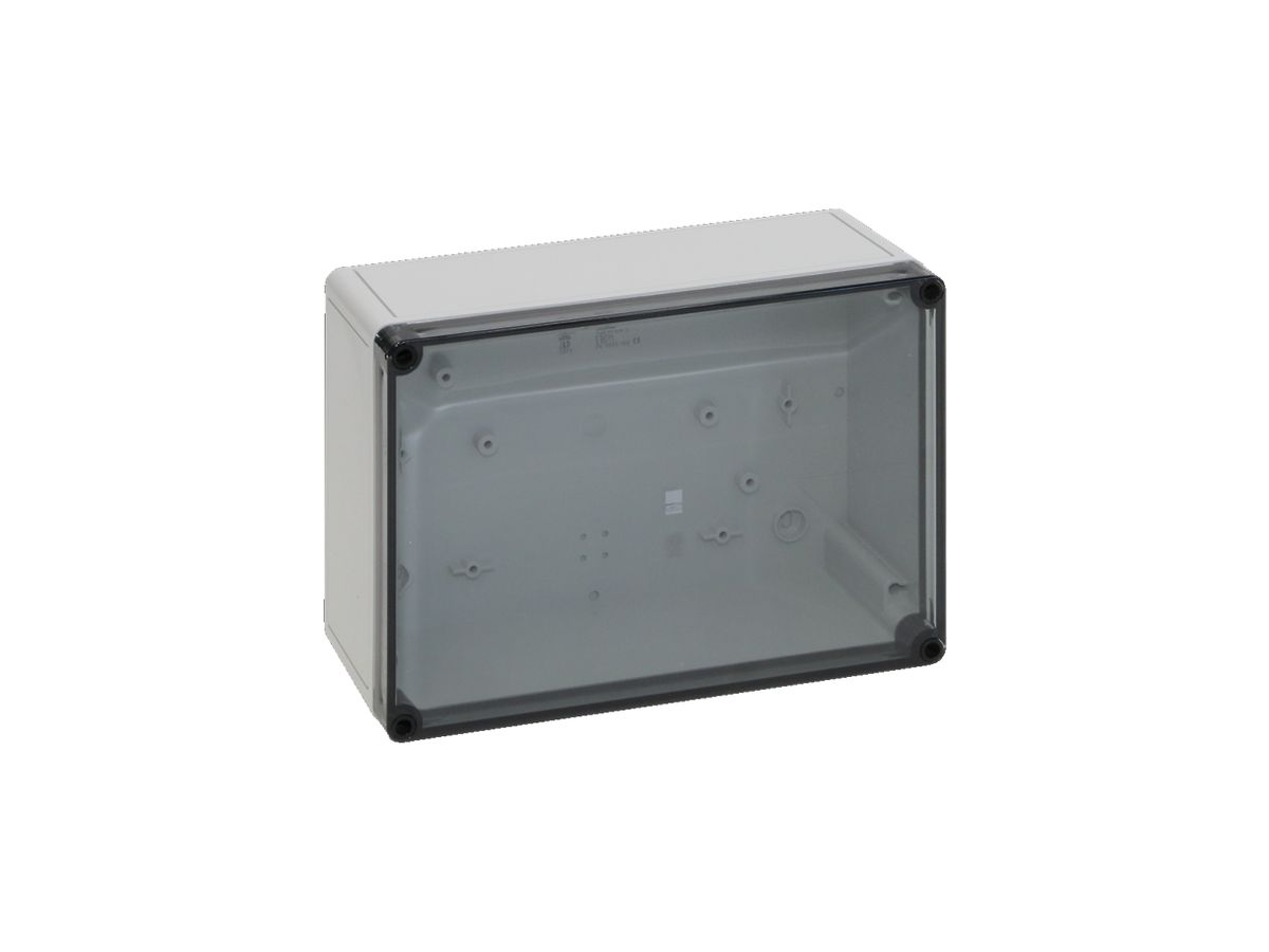 Apparategehäuse Rittal PK 254×180×90mm grau transparent
