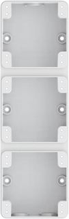 AP-Kopfzeile Hager robusto 3×1 vertikal 86×276mm weiss