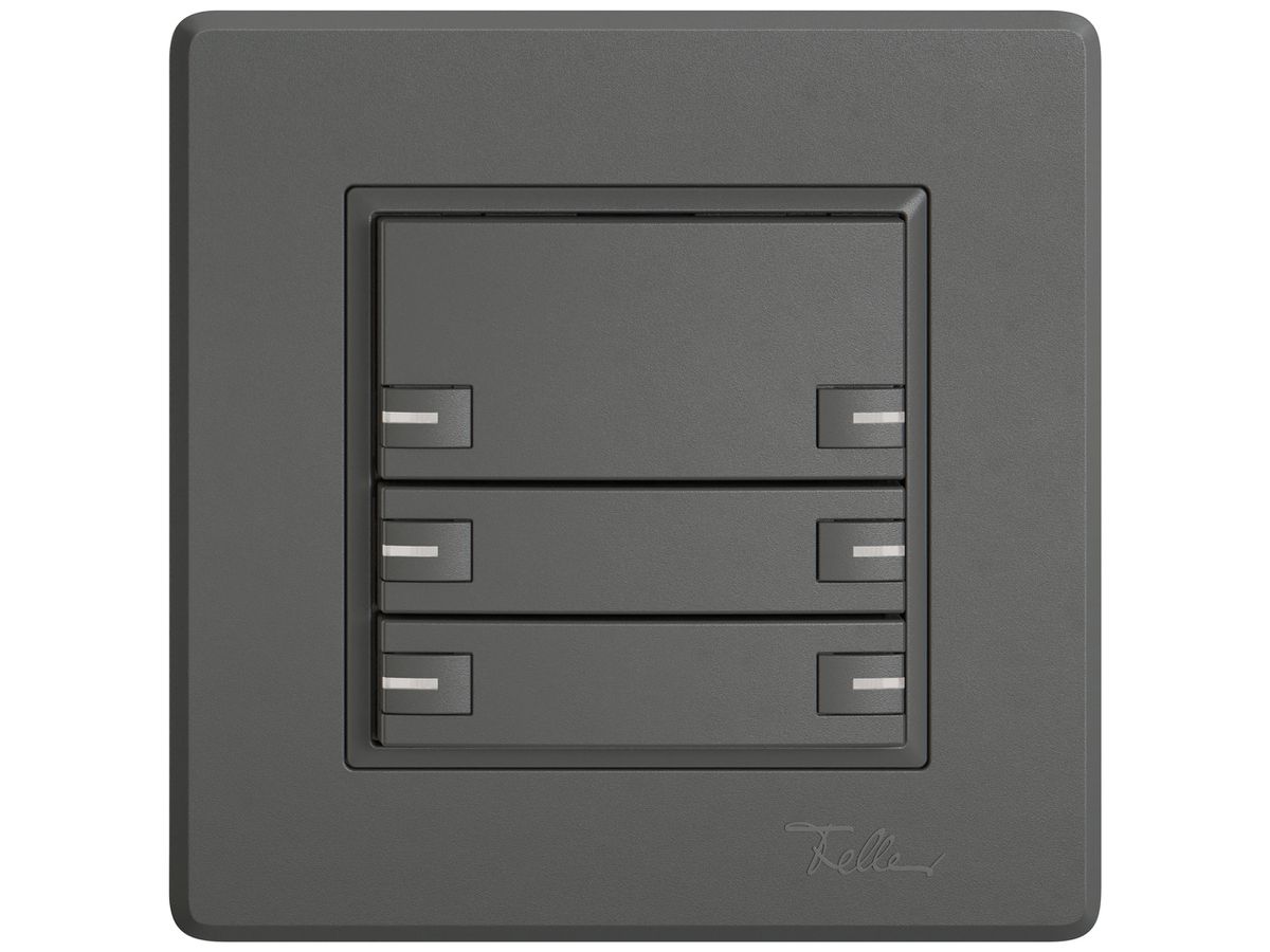 UP-KNX-Taster RGB EDIZIO.liv SNAPFIX® Temperaturfüh.RGB-LED 6×T 1-Tbed.dgu