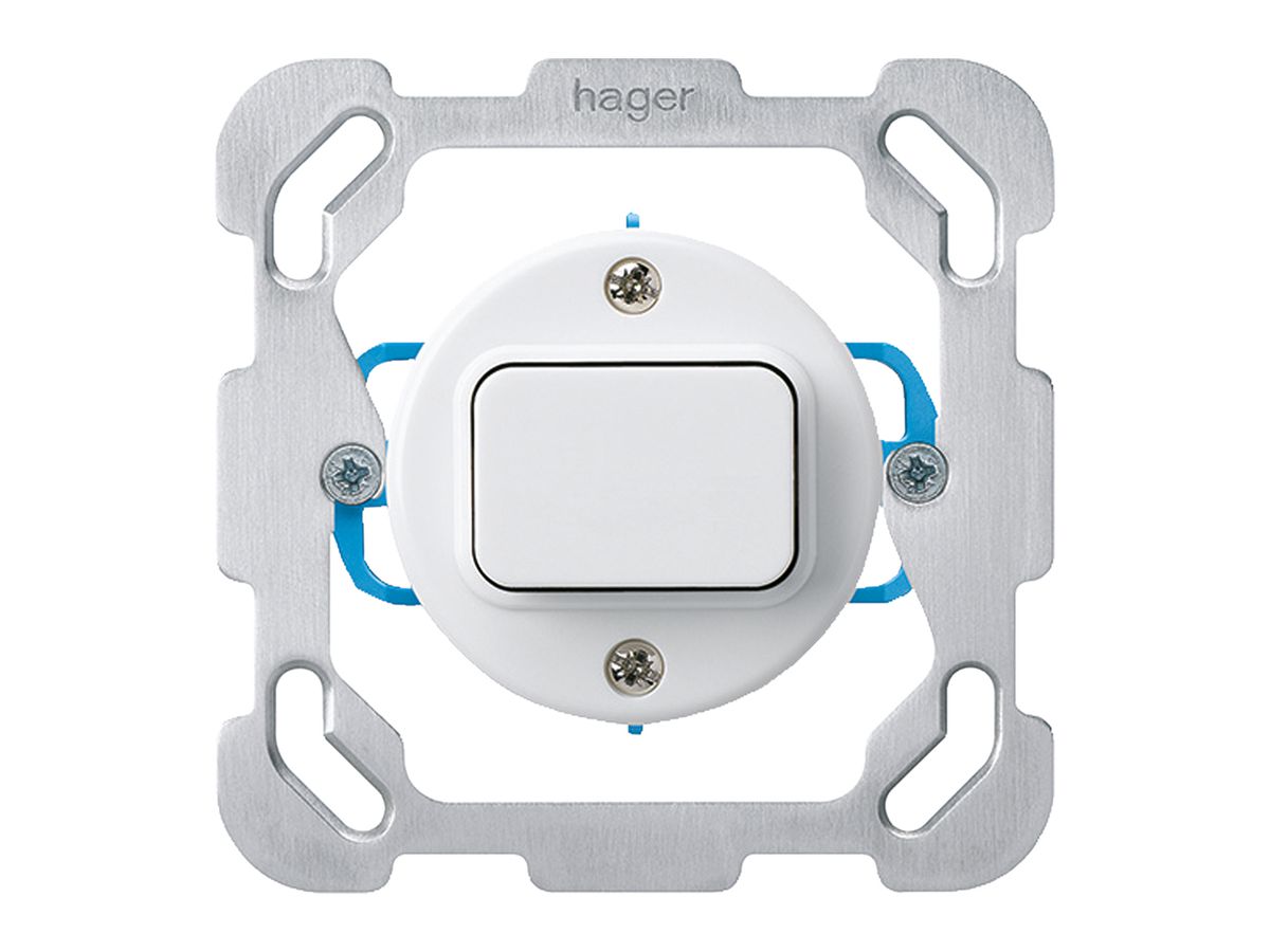 Einsatz zu UP-Schalter basico 3/1L mit Befestigungsplatte weiss