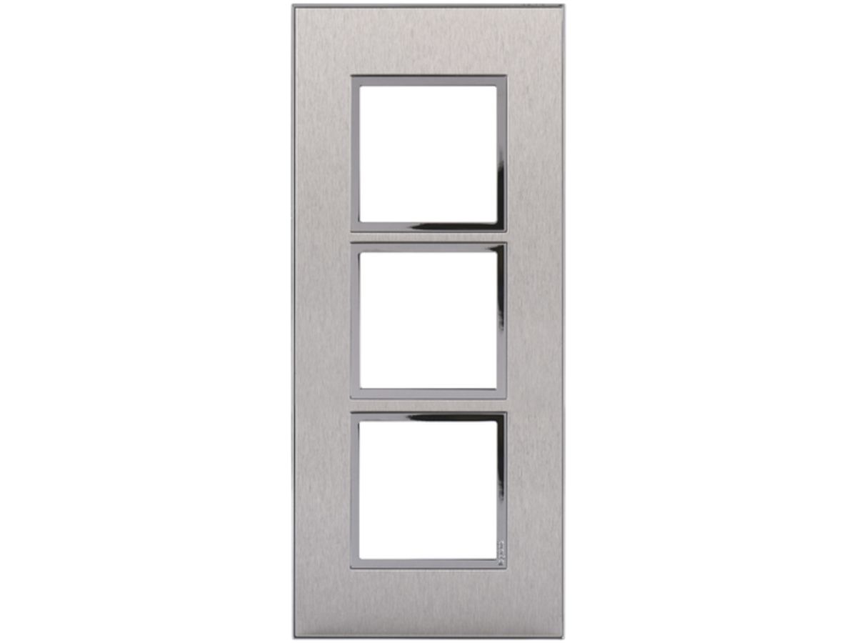 UP-Kopfzeile Legrand Arteor 3×1, vertikal, stainless steel