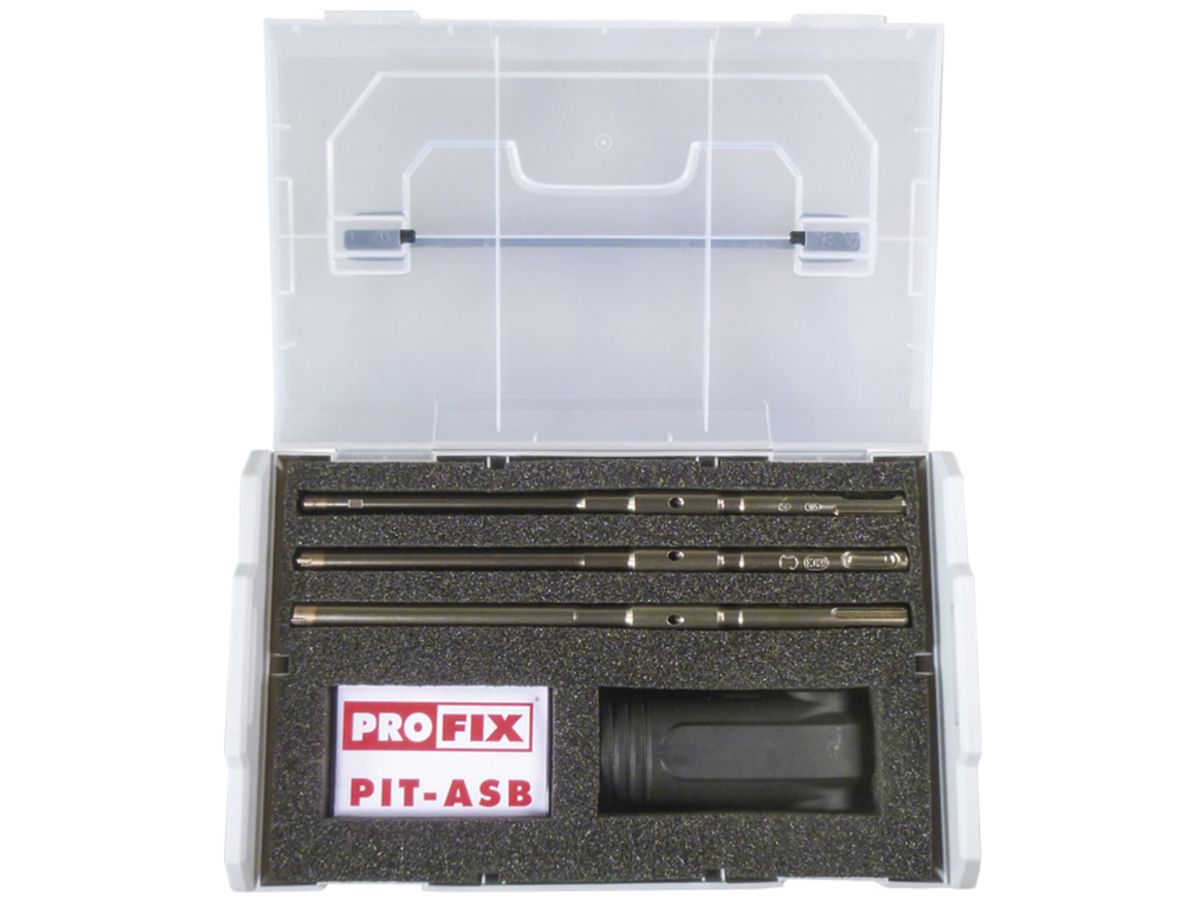 Absaugbohrer-Set PROFIX PIT-ASB, SDS-plus, Ø6/8/10×100/220mm