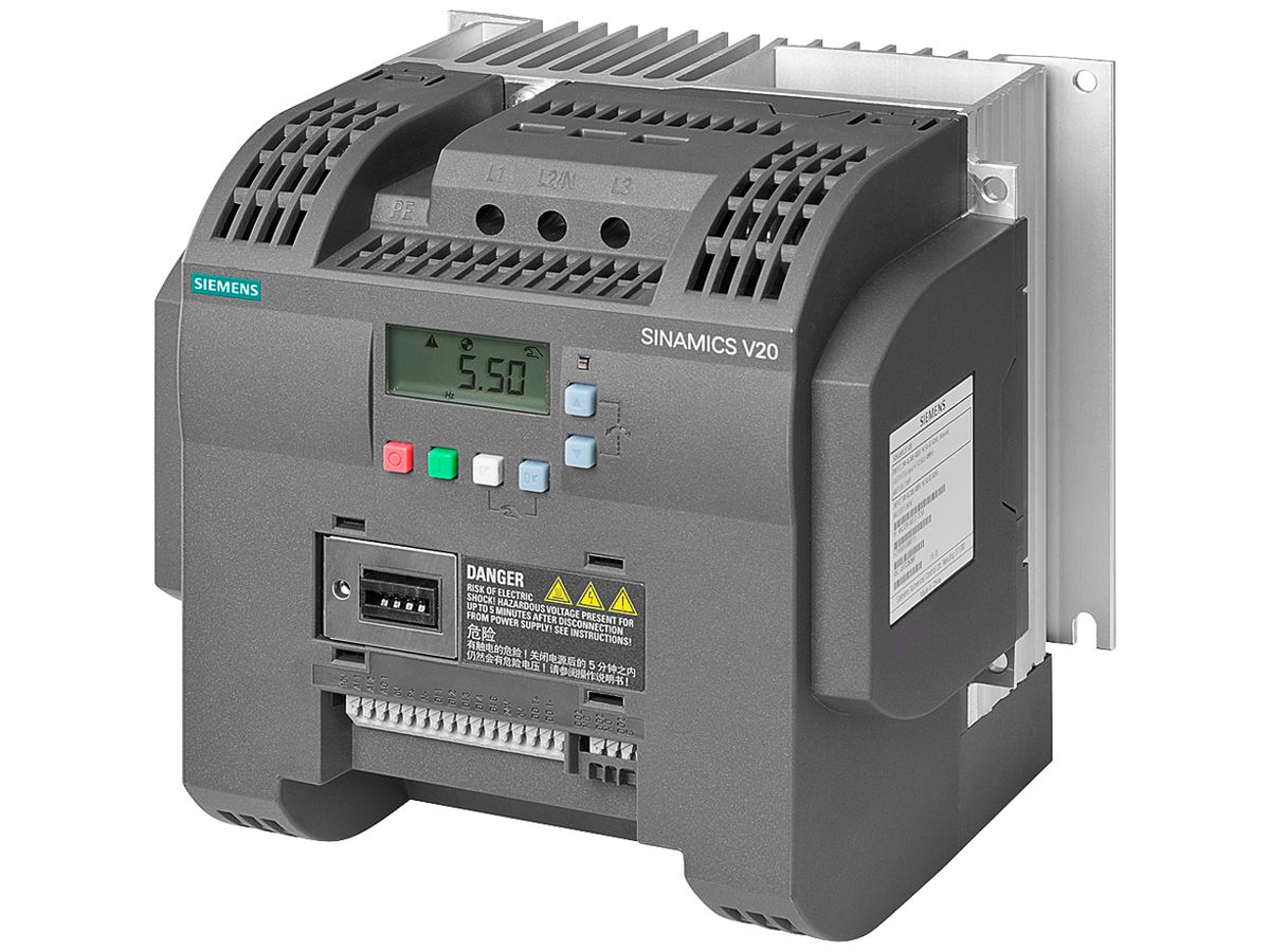 Frequenzumrichter Siemens SINAMICS V20 5.5kW 3AC Klasse A Modbus