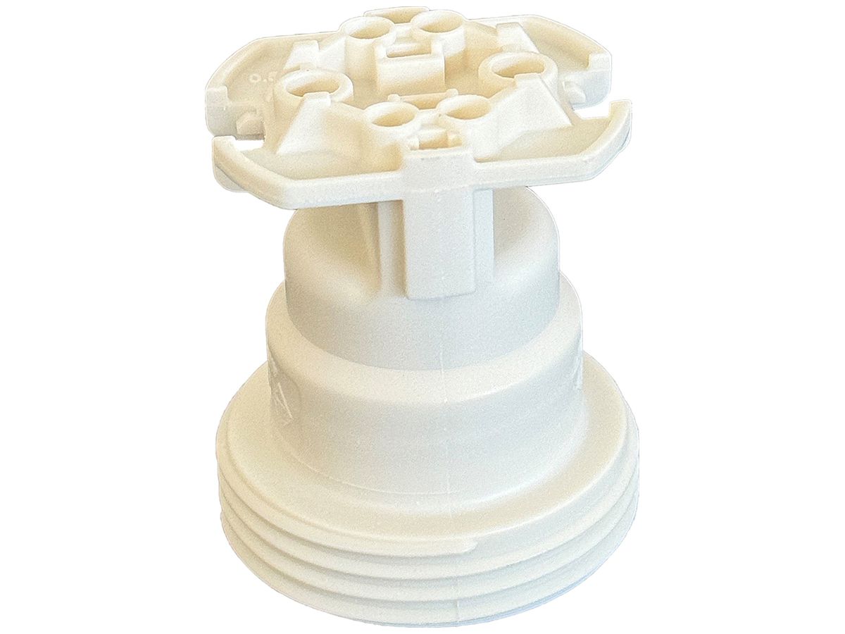 Fassung Elektrogros E27 mit Aussengewinde Ø39×45mm Klemmen 0.5…1.5mm² weiss