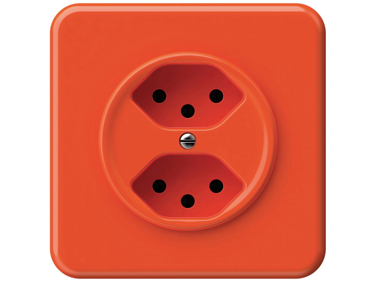 UP-Steckdose origin 2×Typ 13 10A 230V 92×92mm orange
