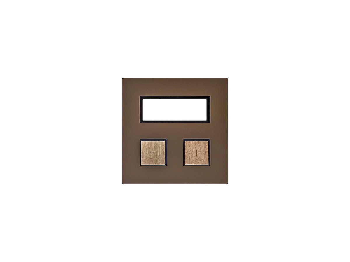 Abdeckset EDIZIOdue elegance für 2×Taster+RTH hazel
