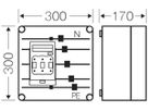 NH-Gehäuse Hensel Mi, 1×3×NH00, mit Sammelschiene, 400A, 5-polig