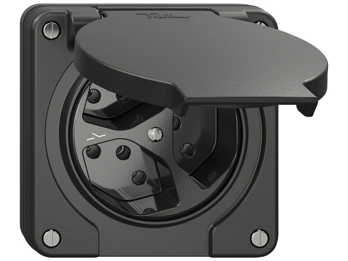 UP-Steckdose NEVO SNAPFIX® 3×T13 1×S 10A 250V 87×87×32mm IP21 sz