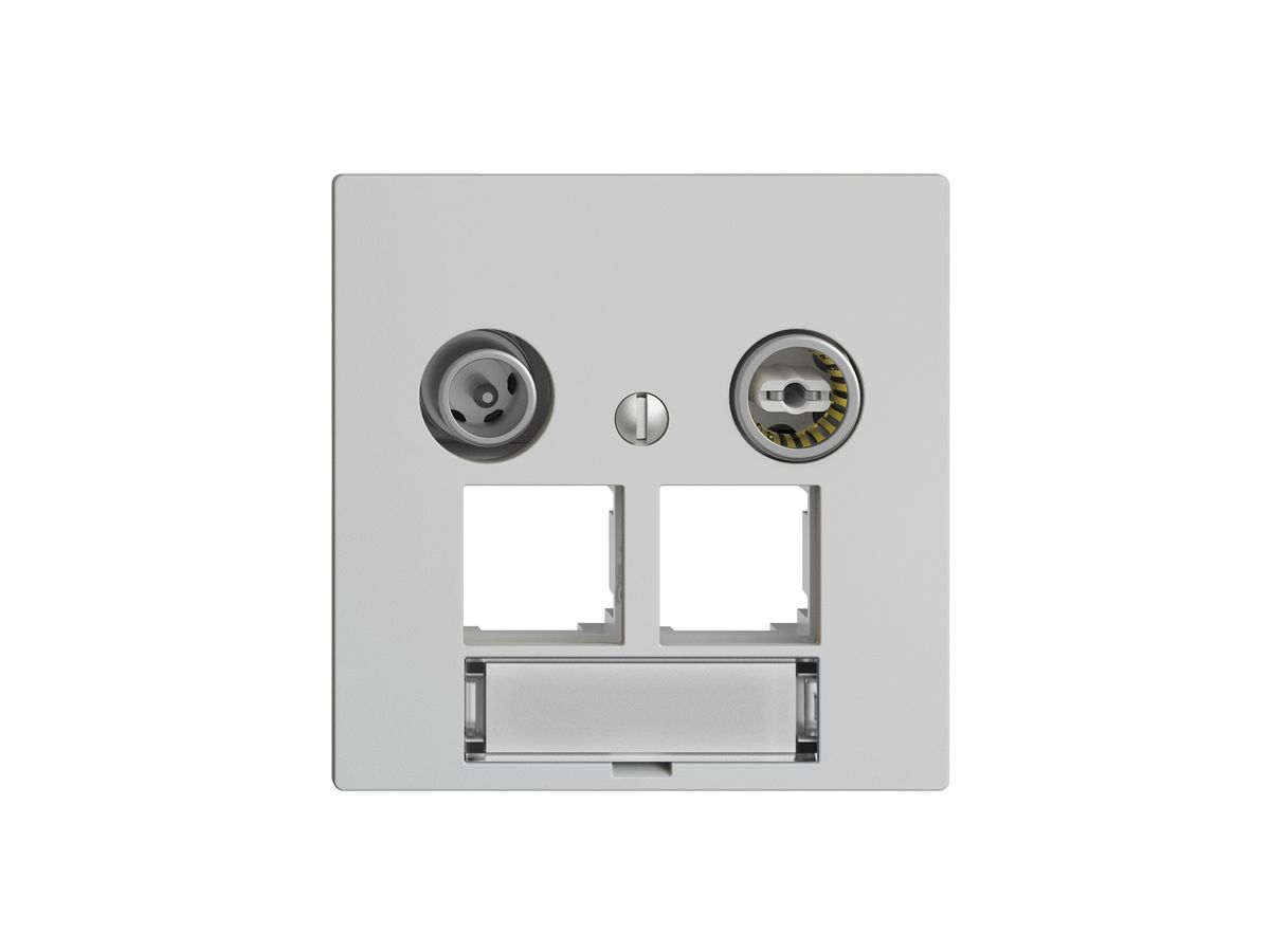 Multimediadose EDIZIOdue F EASYNET 19dB, f.2×RJ45 S-One, hellgrau