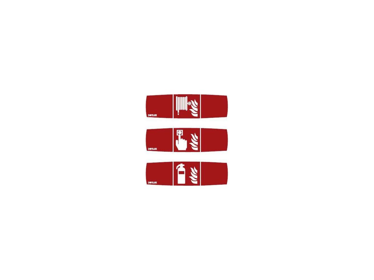 Piktogramm-Set DOTLUX 'Handfeuermelder' 'Schlauch' 'Feuerlöscher'