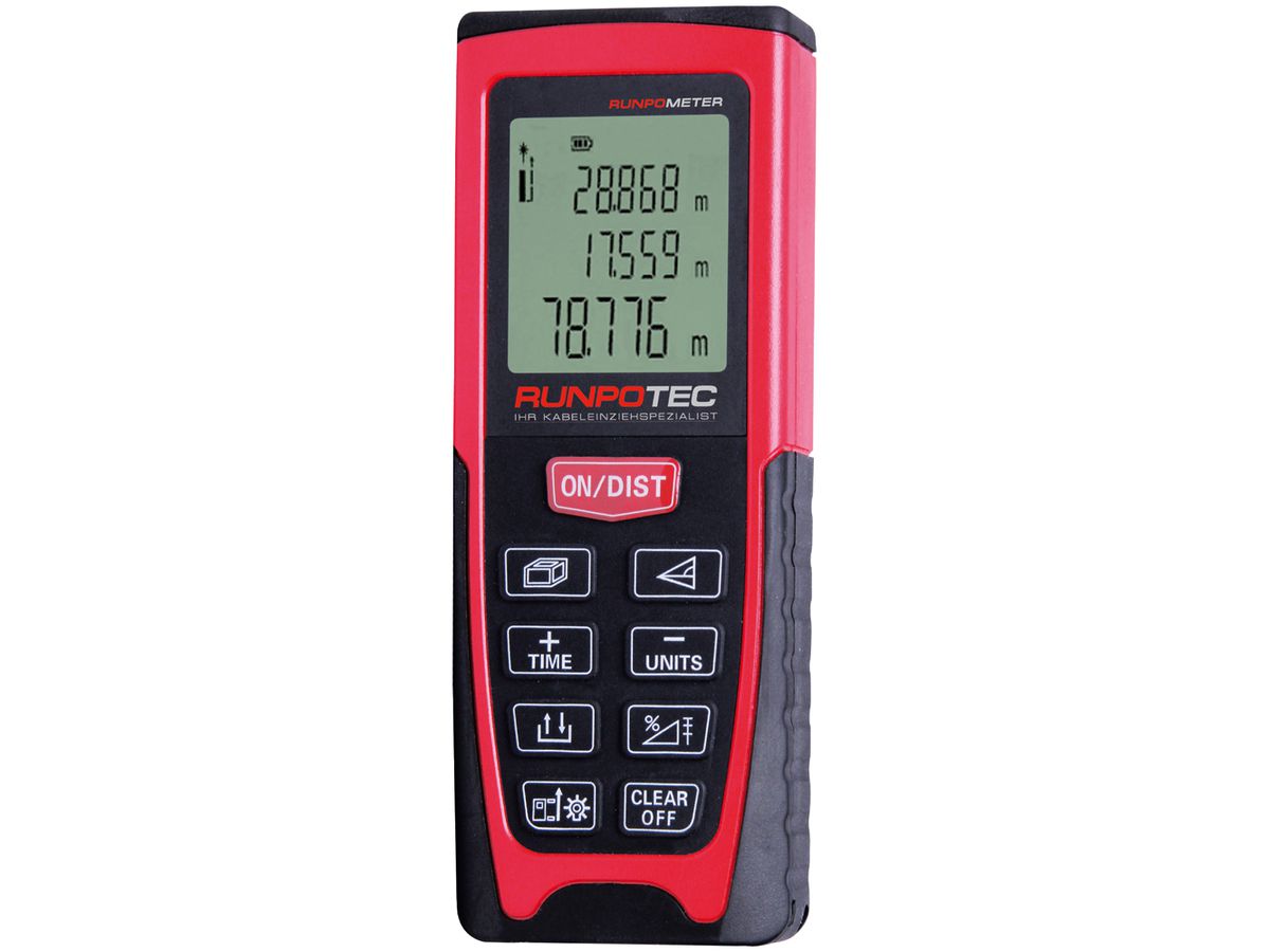 Laserdistanzmessgerät Runpo Meter 80m mit 90° IP54