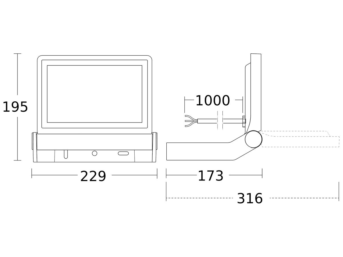 LED-Strahler Steinel XLED ONE 3000K 2550lm 23W IP44 anthrazit