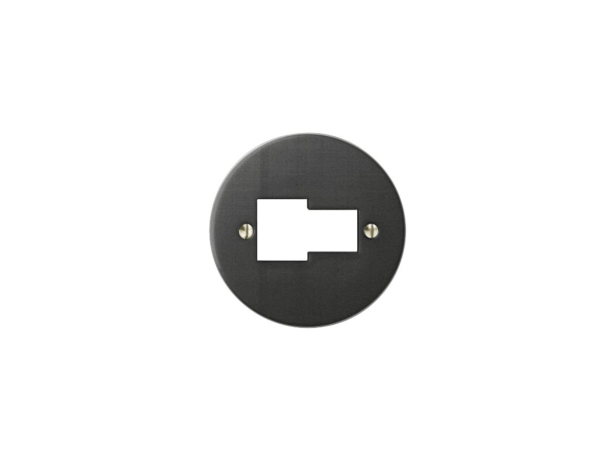 Frontscheibe FH T+T/1×RJ45 ITplus schwarz 58mm