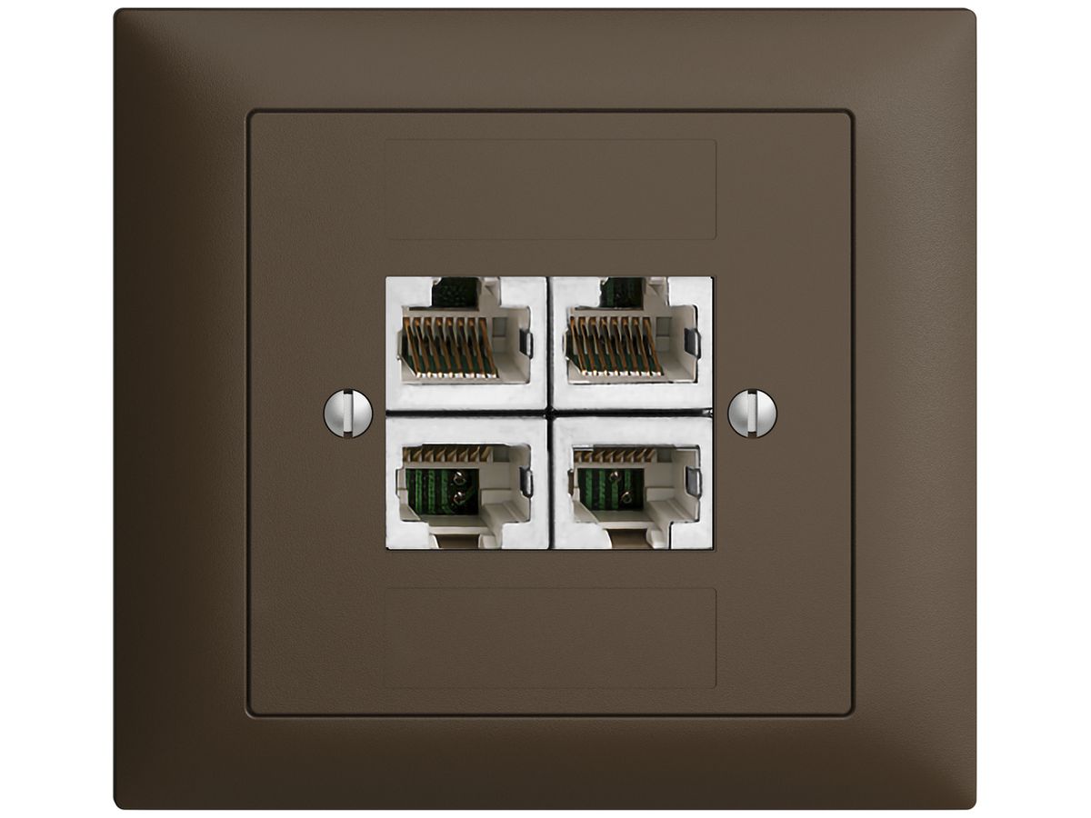 EB-Dose 4×RJ45/s 4P getr. EDIZIOdue coffee ITplus