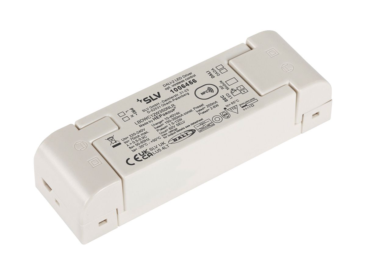 LED-Betriebsgerät SLV 12W DALI 150…300mA mit Funkschnittstelle für NUMINOS