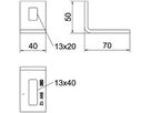 Befestigungswinkel Bettermann BW 12 A4 70×50×40mm A4 1.4571 2B