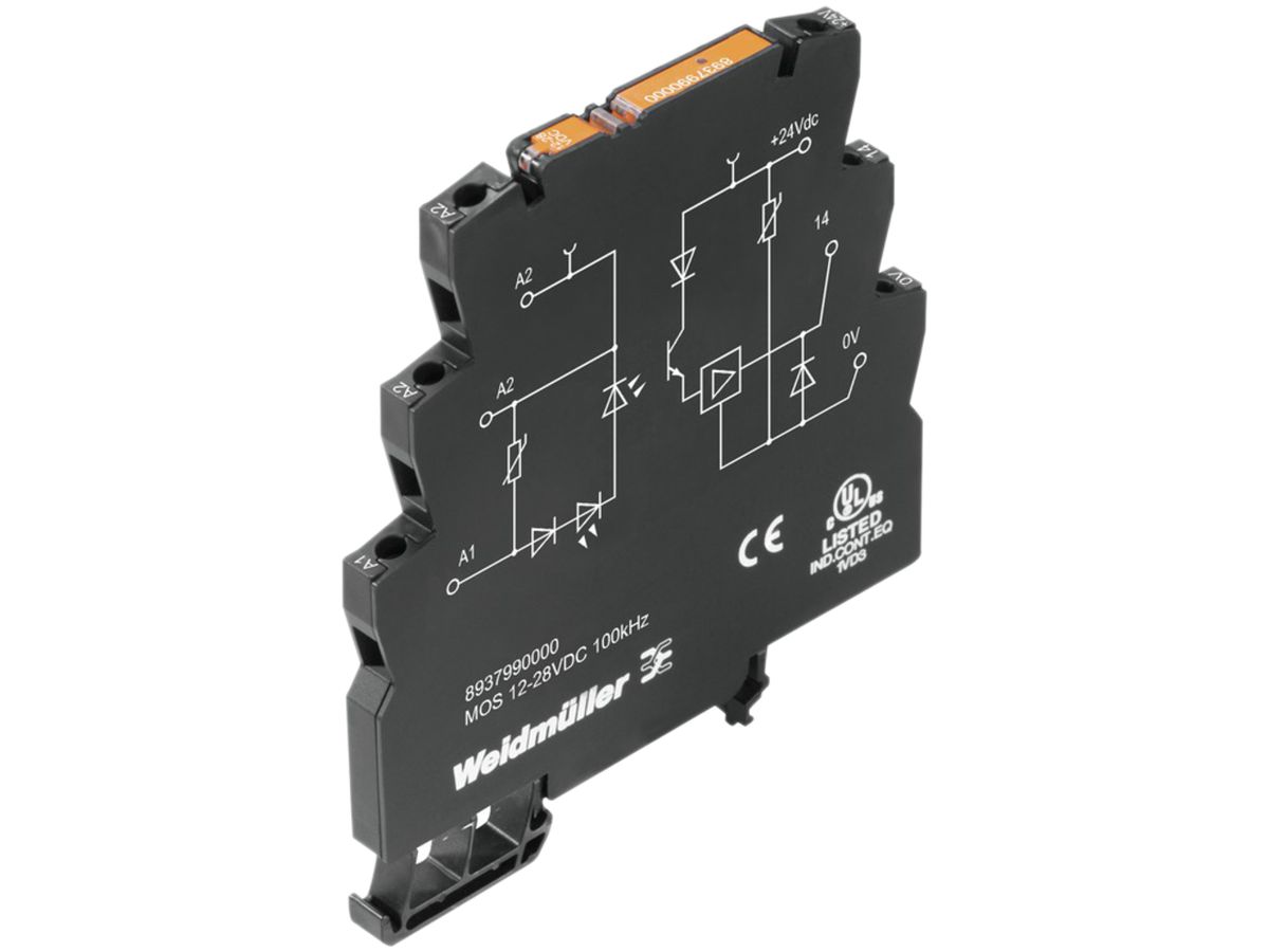 Halbleiterrelais Weidmüller MOS 12…28VDC 100kHz 1S Transistor 18…29V 50mA