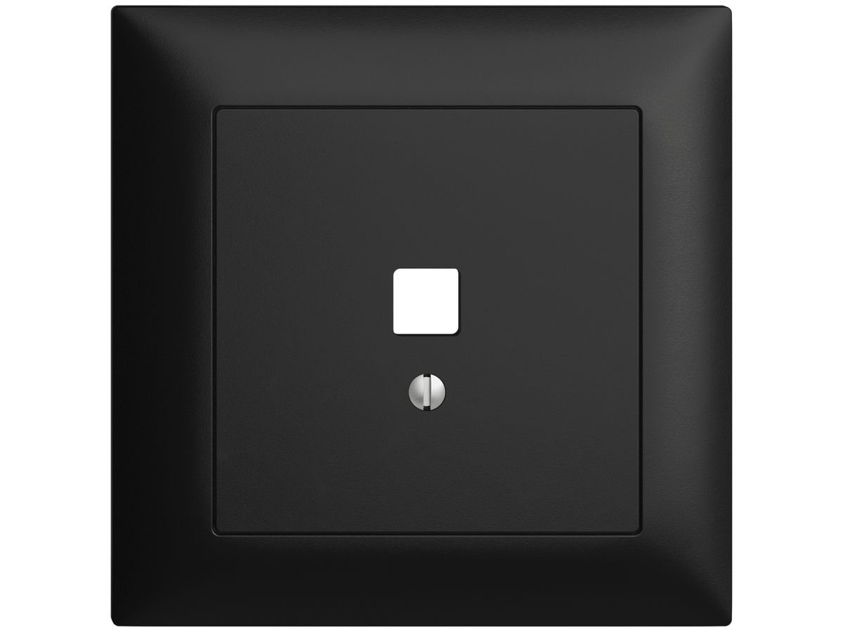 UP-Frontset EDIZIOdue schwarz 88×88mm für Datenschnittst.USB