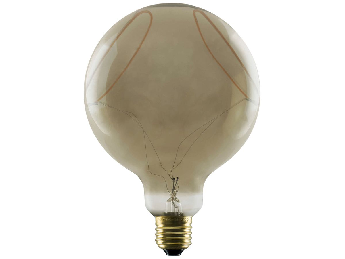 LED-Lampe SLV Globe E27 8W 1900K DIM mattiert Rauch Ø125×180mm