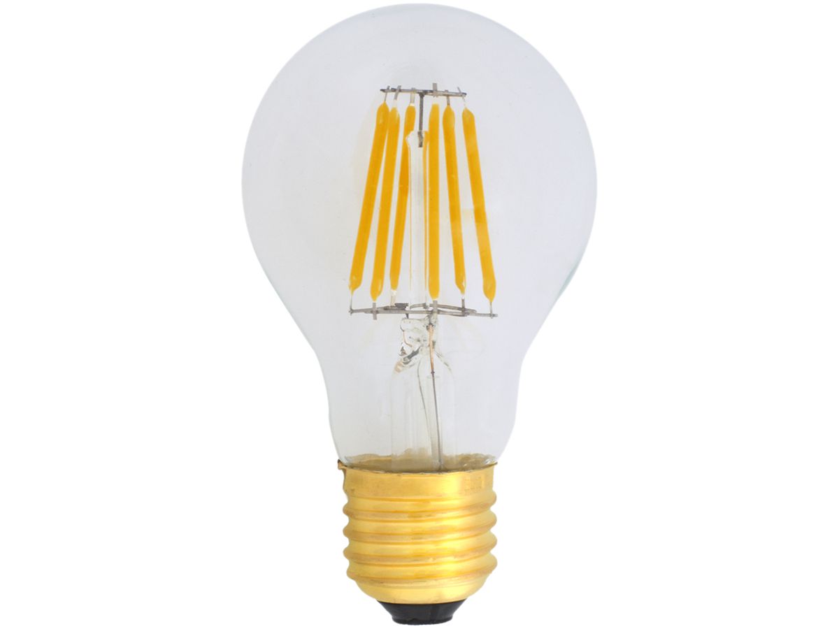 LED-Lampe ELBRO E27, A60, 7W, 230V, 2700K, 800lm, klar, dimmbar