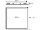 Einbaurahmen ESYLUX PNL 600 UMF FM, für NOVA und CELINE, weiss