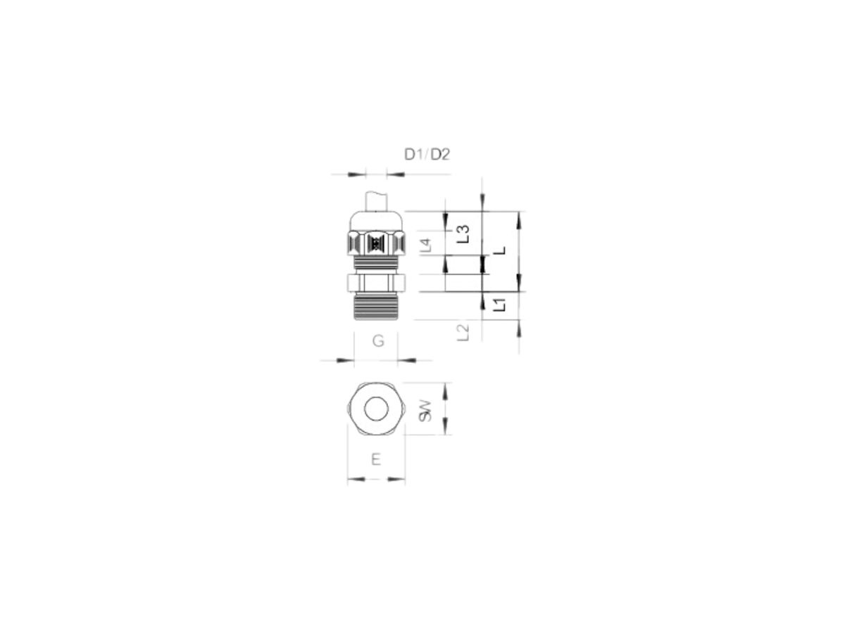 Kabelverschraubung Bettermann V-TEC PG13.5