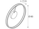 LED-Decken-/Wandleuchte SLV ONE 60 CW 23W 750lm 927/930 DIM Ø600 Messing