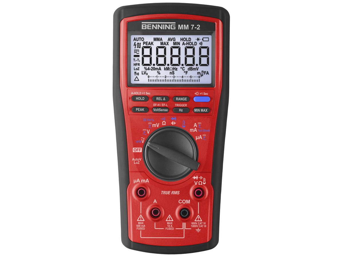 Digital-Multimeter Benning MM 7-2 1000VUC 10A 60MΩ CAT III 1000V