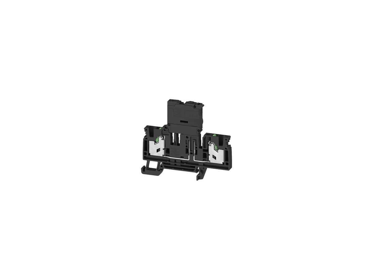 Sicherungs-Reihenklemme WM SFS 4 2C 4mm² 10…36V Snap-in TH35 schwarz