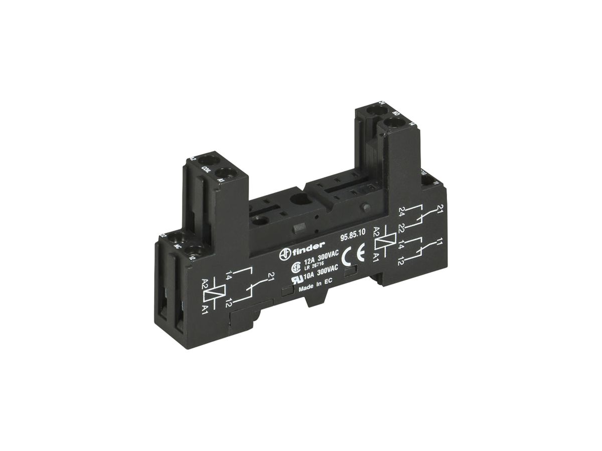 Relaissockel Finder 95.85, für Relais 40.52/61/62, 8-PIN, Schraubanschluss