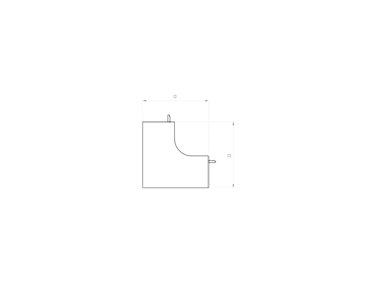 Inneneck Bettermann zu Installationskanal WDK reinweiss 10×20mm