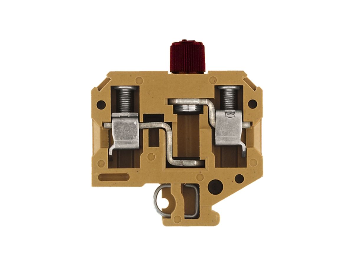 Sicherungs-Reihenklemme Weidmüller SAKS Schraub.10mm² 10A G 1×1/4 TS32 gelb