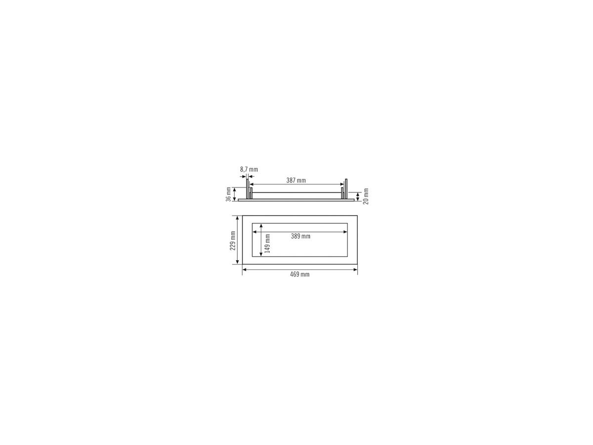 Decken-Einbaurahmen ESYLUX für ELX, SLX