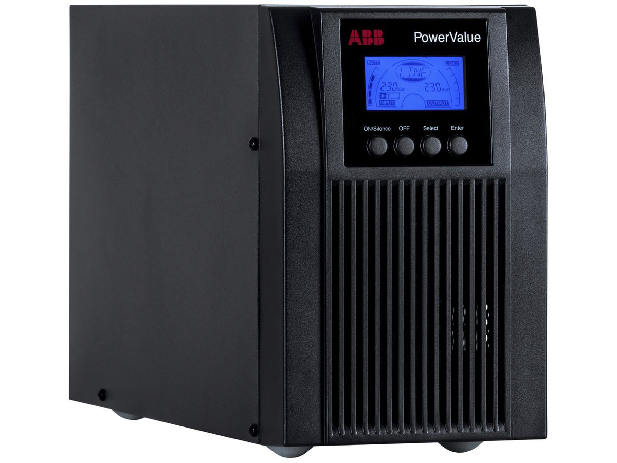 USV-Stromversorgung ABB PowerValue 11T G2 B, 1-phasig, online 900W/1kVA, 5min