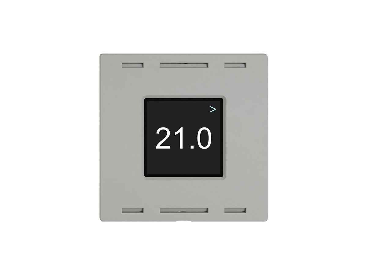 Raumtemperatursensor EDIZIO.liv Wiser SNAPFIX® CO2 230V 5…30°C hellgrau